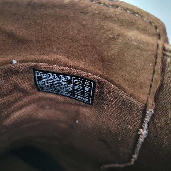 Teva Women's Brown Leather Anaya Chelsea Waterproof Booties Brown 9.5 - Picture 12 of 13